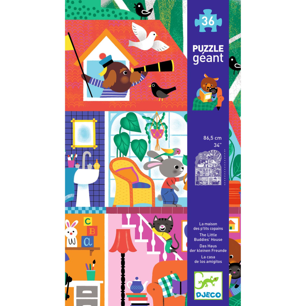 Óriás puzzle - A Kisbarátok Háza, 36 db-os - The Little Buddies' House – alternatív kép 1