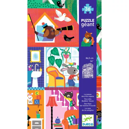 Óriás puzzle - A Kisbarátok Háza, 36 db-os - The Little Buddies' House