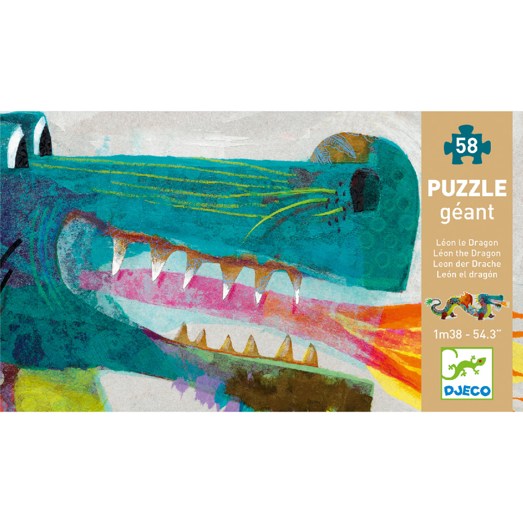 Óriás puzzle - Leon a sárkány, 58 db-os - Leon the dragon – alternatív kép 1