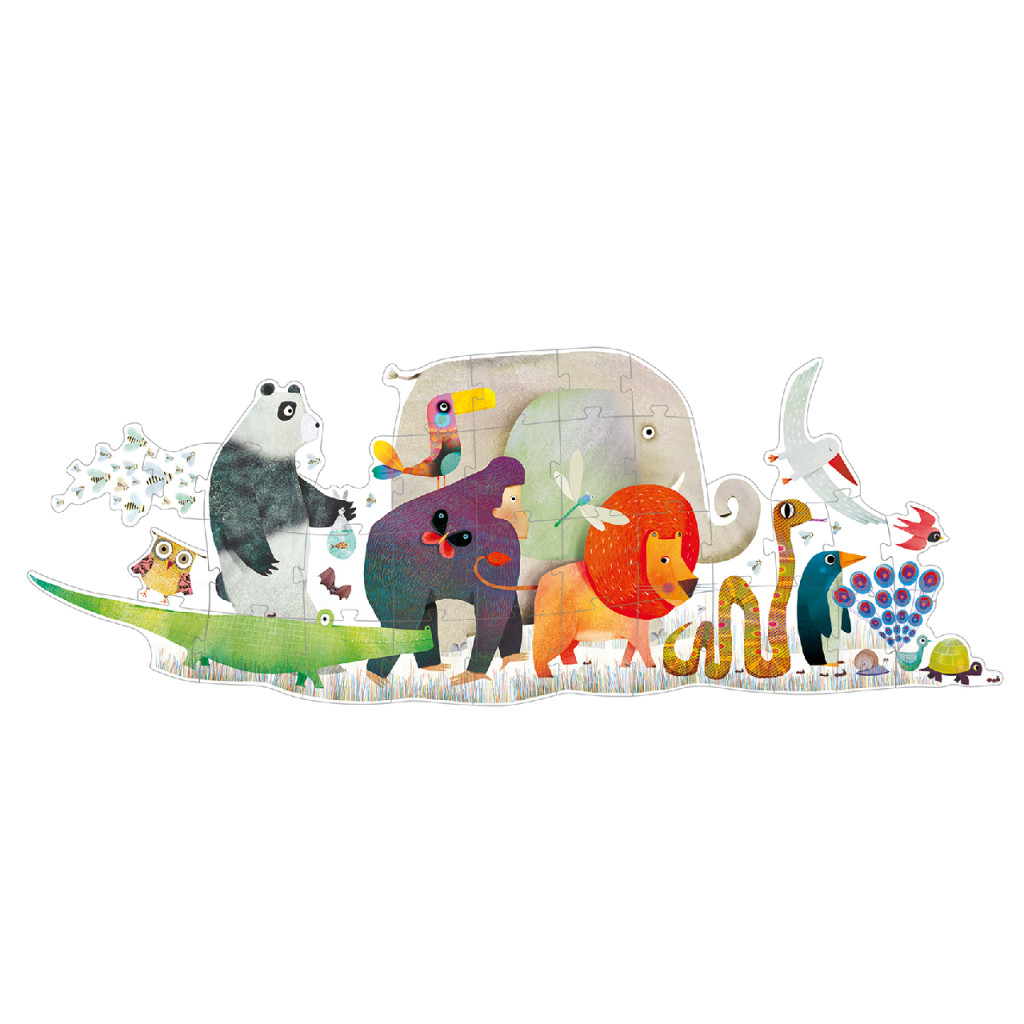 Óriás puzzle - Állati parádé, 36 db-os - Animal Parade – alternatív kép 2