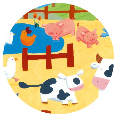Formadobozos puzzle - Bocik és tehenek, 24 db-os - The cows on the farm
