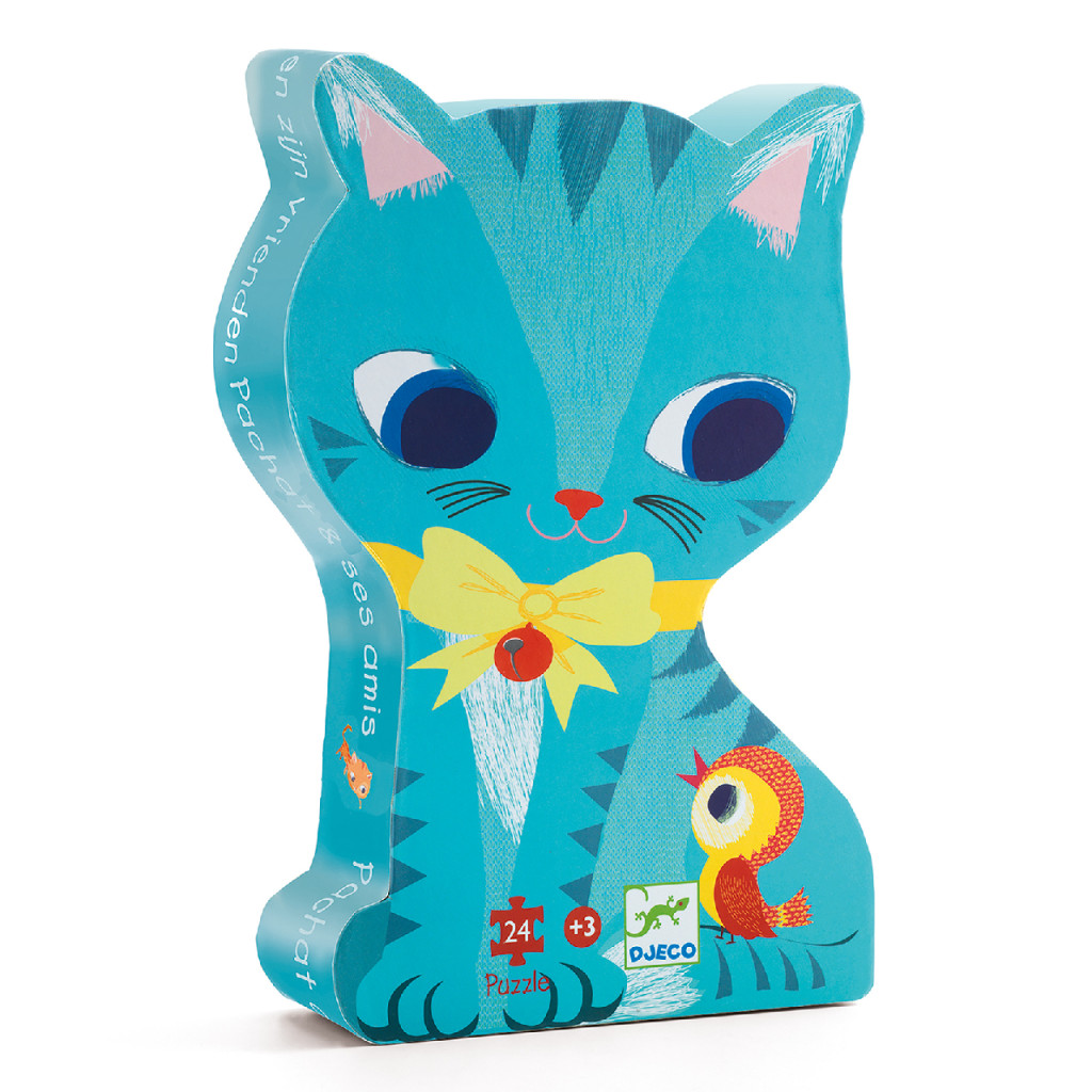 Formadobozos puzzle - Cicus és barátai, 24 db-os - Pachat and his friends – fő nézet