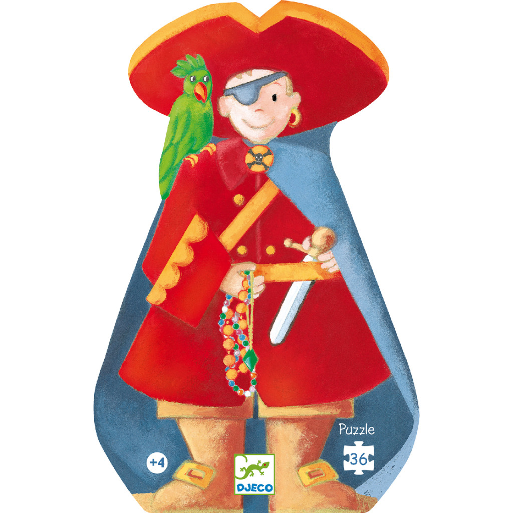 Formadobozos puzzle - Kalózok kincse, 36 db-os - The pirate and his treasure – alternatív kép 1