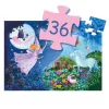Formadobozos puzzle - Tündér és az egyszarvú, 36 db-os - The fairy and the unicorn