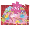 Formadobozos puzzle - Balerina virággal, 36 db-os - The ballerina with the flower