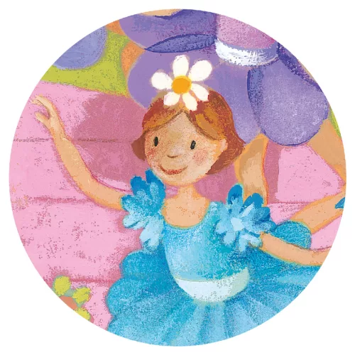 Formadobozos puzzle - Balerina virággal, 36 db-os - The ballerina with the flower