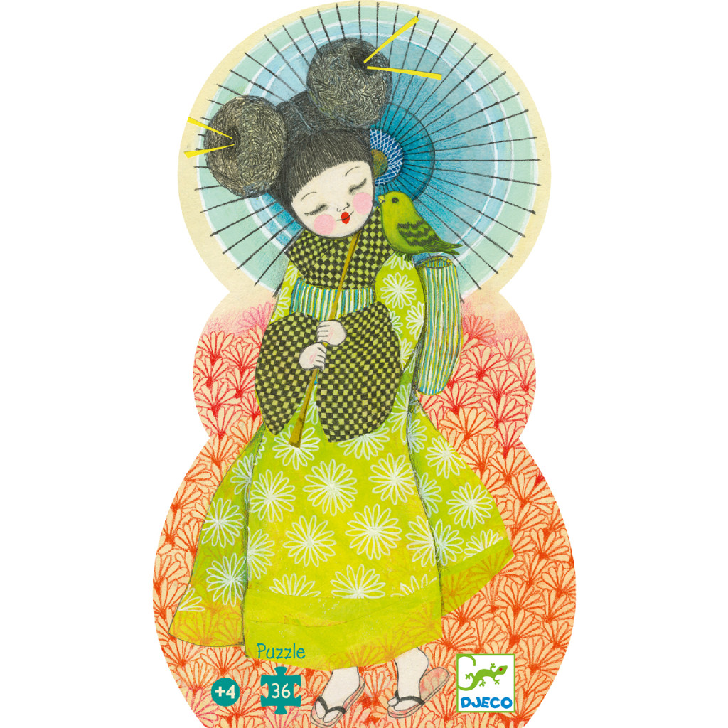 Formadobozos puzzle - Kokesi baba, 36 db-os - Kokeishi – alternatív kép 1