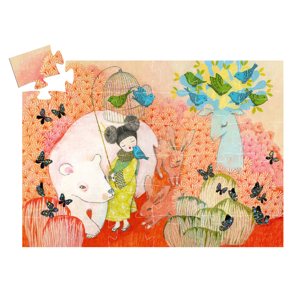 Formadobozos puzzle - Kokesi baba, 36 db-os - Kokeishi – alternatív kép 2