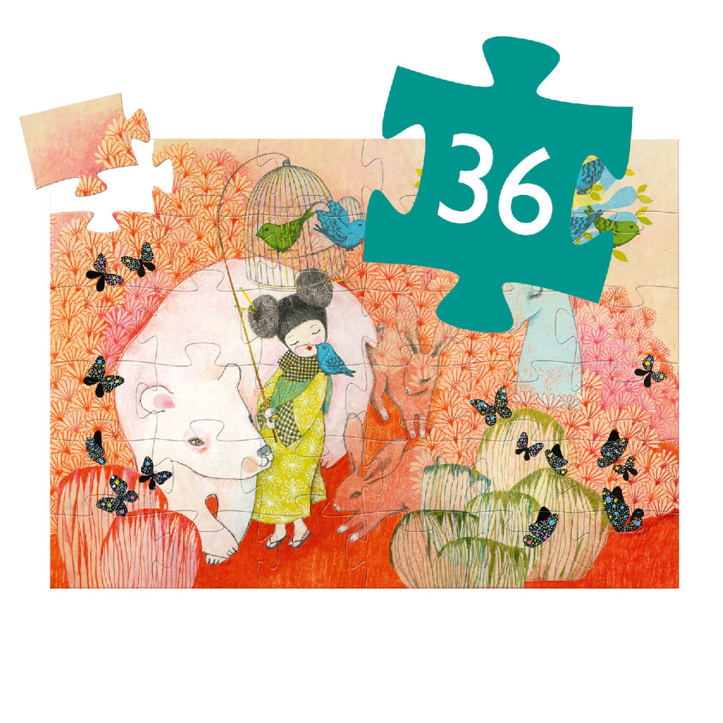 Formadobozos puzzle - Kokesi baba, 36 db-os - Kokeishi – alternatív kép 3