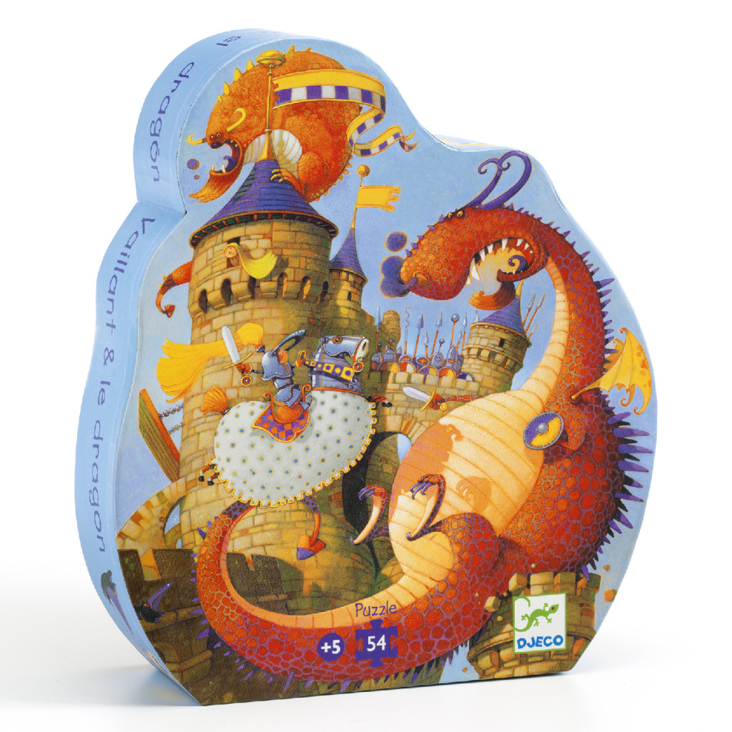 Formadobozos puzzle - Vaillant és a sárkány, 54 db-os - Vaillant and the dragon – fő nézet