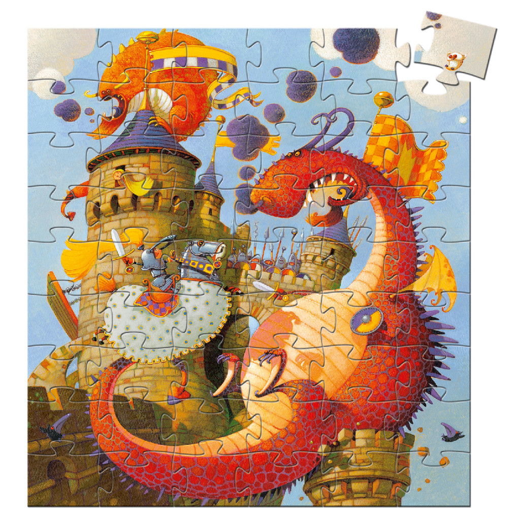 Formadobozos puzzle - Vaillant és a sárkány, 54 db-os - Vaillant and the dragon – alternatív kép 2