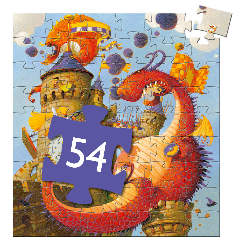 Formadobozos puzzle - Vaillant és a sárkány, 54 db-os - Vaillant and the dragon – alternatív kép 3