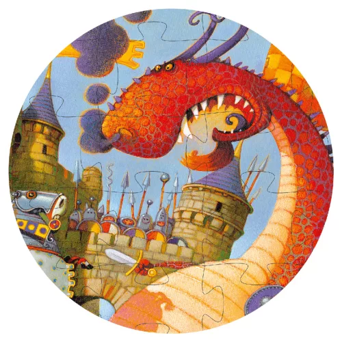 Formadobozos puzzle - Vaillant és a sárkány, 54 db-os - Vaillant and the dragon