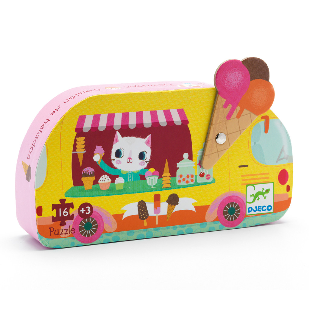 Formadobozos puzzle - Fagyis kocsi, 16 db-os - Ice cream truck – fő nézet