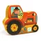 Djeco Formadobozos puzzle - Traktor, 16 db-os - The tractor, 6–8 év, Többszínű