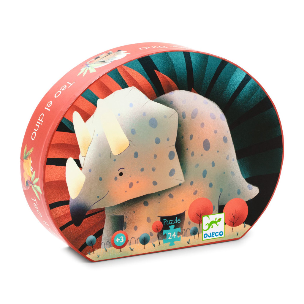 Formadobozos puzzle - Teo a kis dínó, 24 db-os - Teo the dino – fő nézet