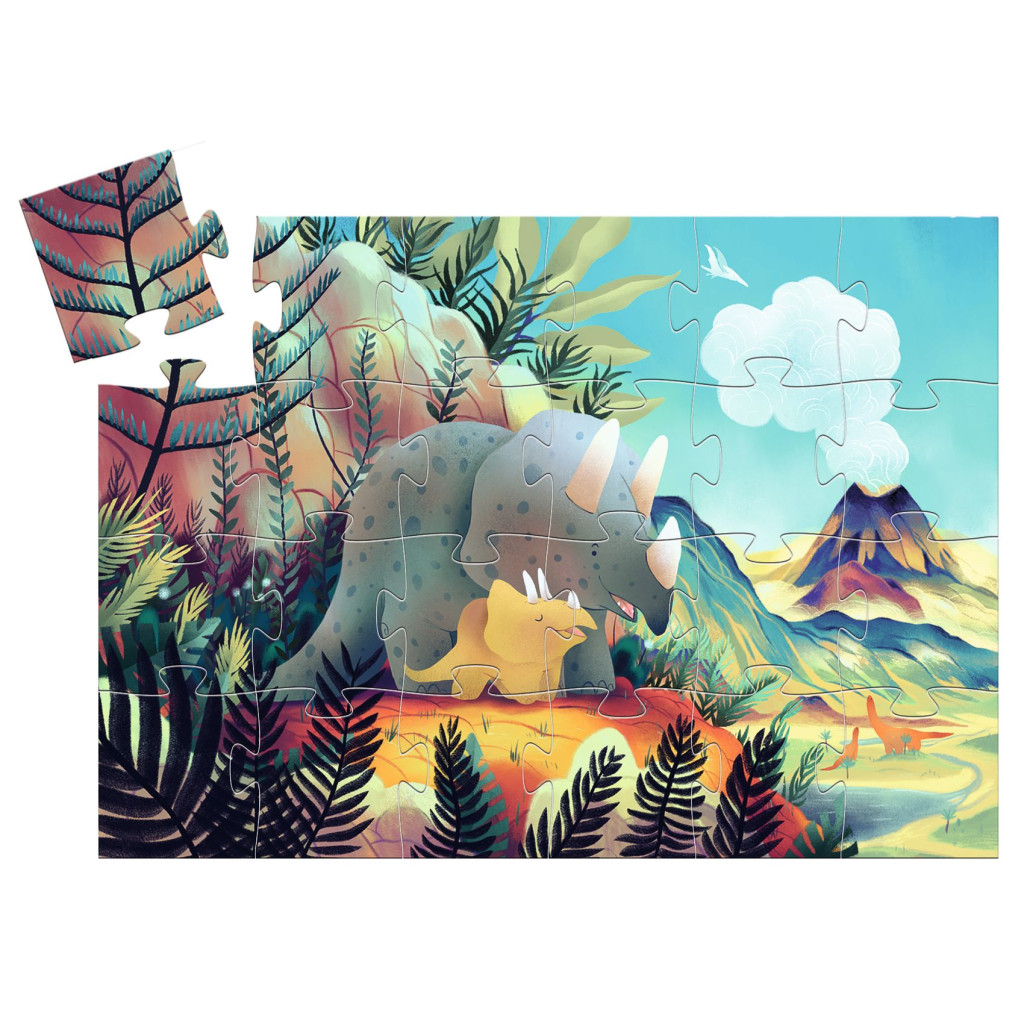 Formadobozos puzzle - Teo a kis dínó, 24 db-os - Teo the dino – alternatív kép 1