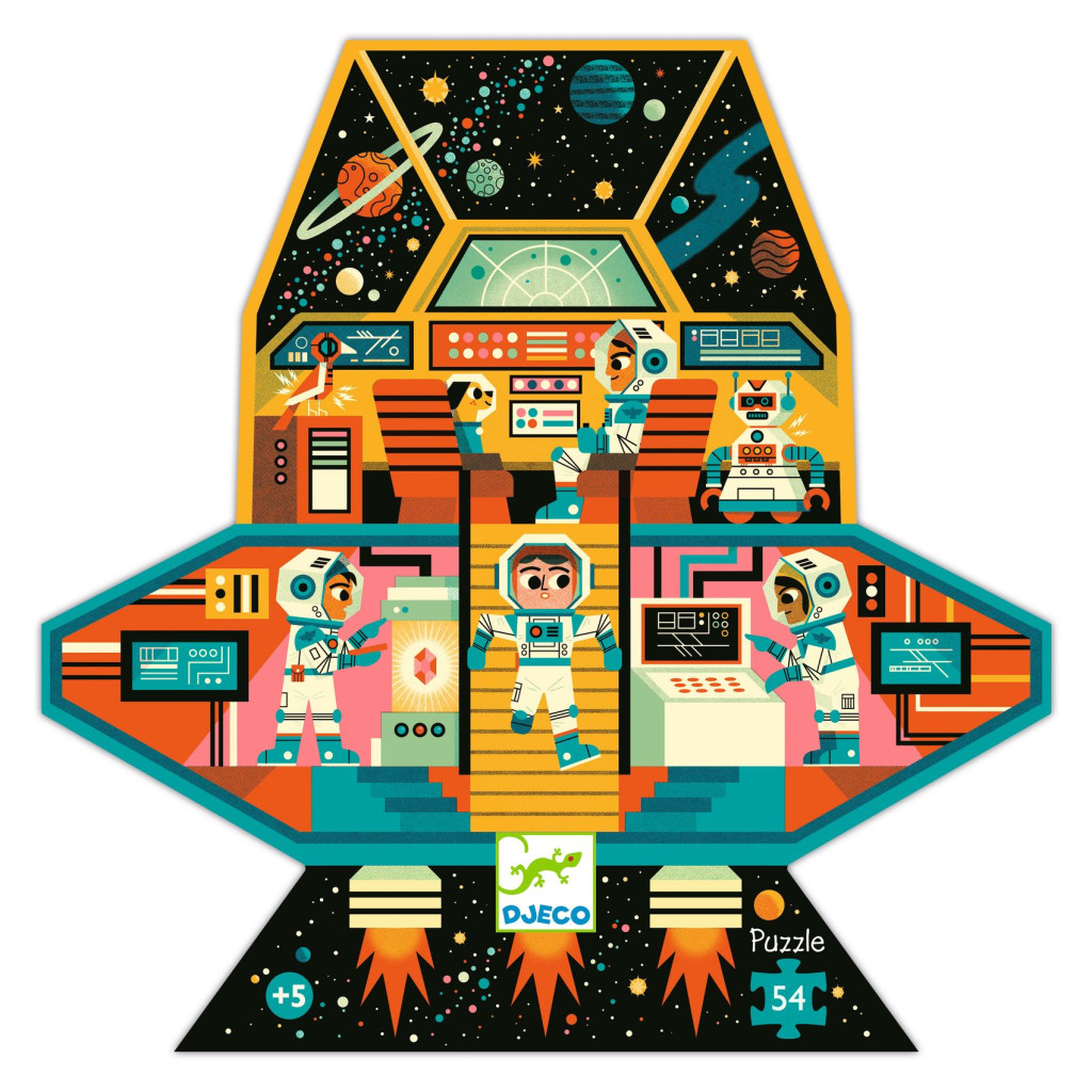 Formadobozos puzzle - Űrállomás, 54 db-os - Space station – alternatív kép 3