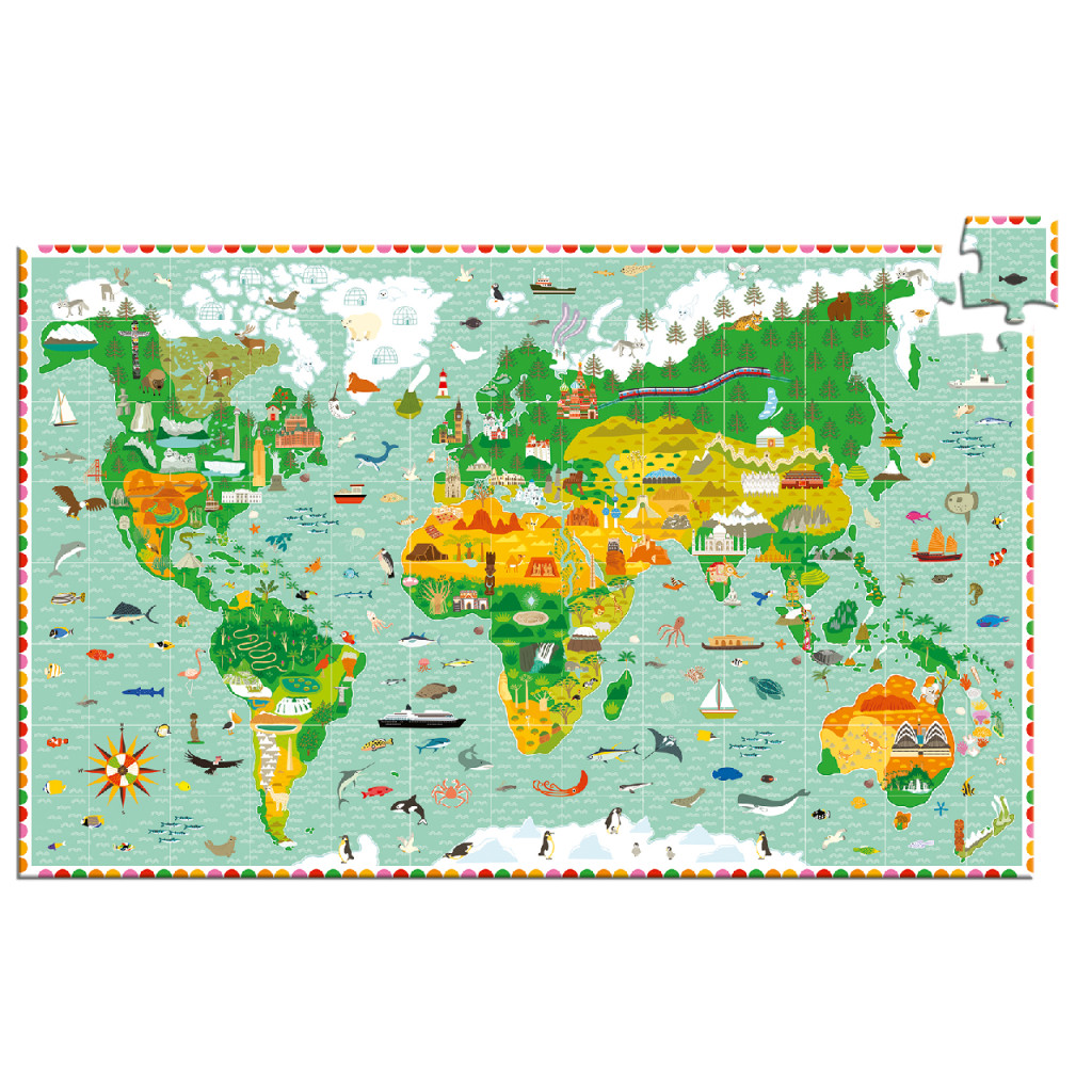 Megfigyeltető puzzle - Lenyűgöző világ, 200 db-os - A round the world + booklet – alternatív kép 2