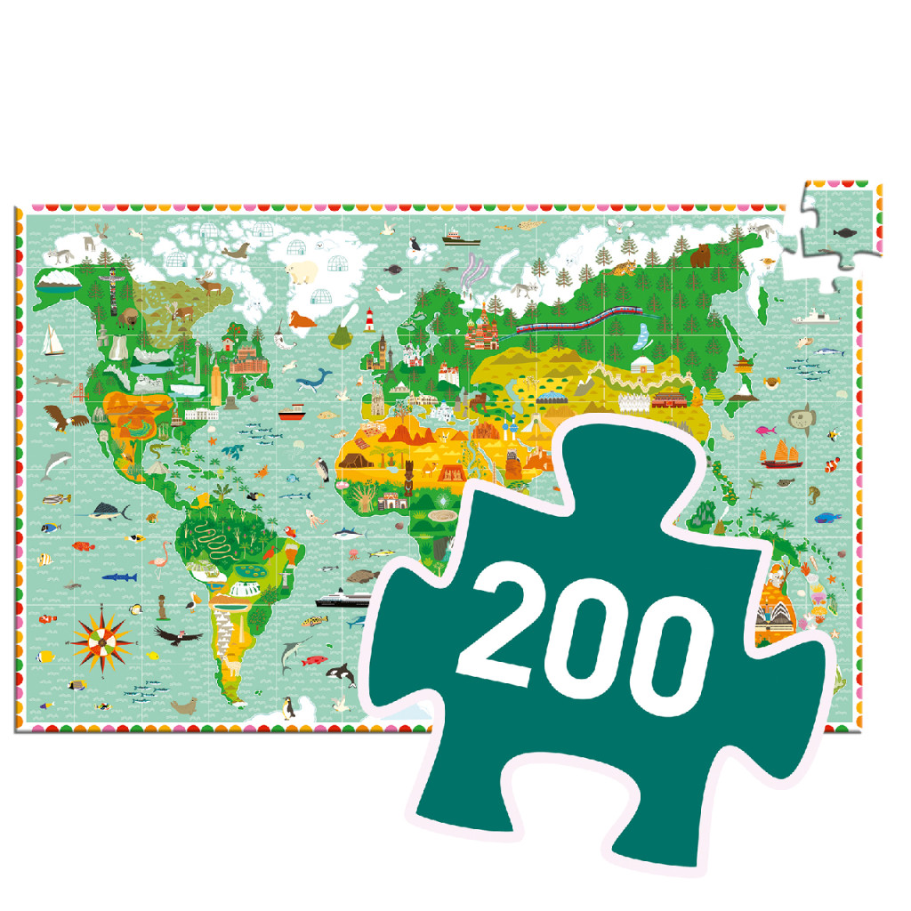 Megfigyeltető puzzle - Lenyűgöző világ, 200 db-os - A round the world + booklet – alternatív kép 3