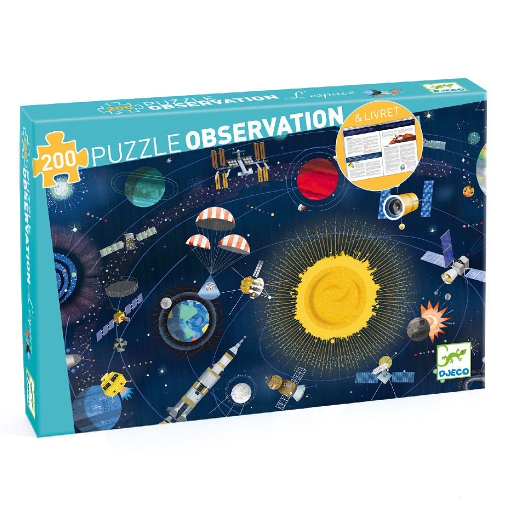Megfigyeltető puzzle - A világűr, 200 db-os - The space + booklet – fő nézet