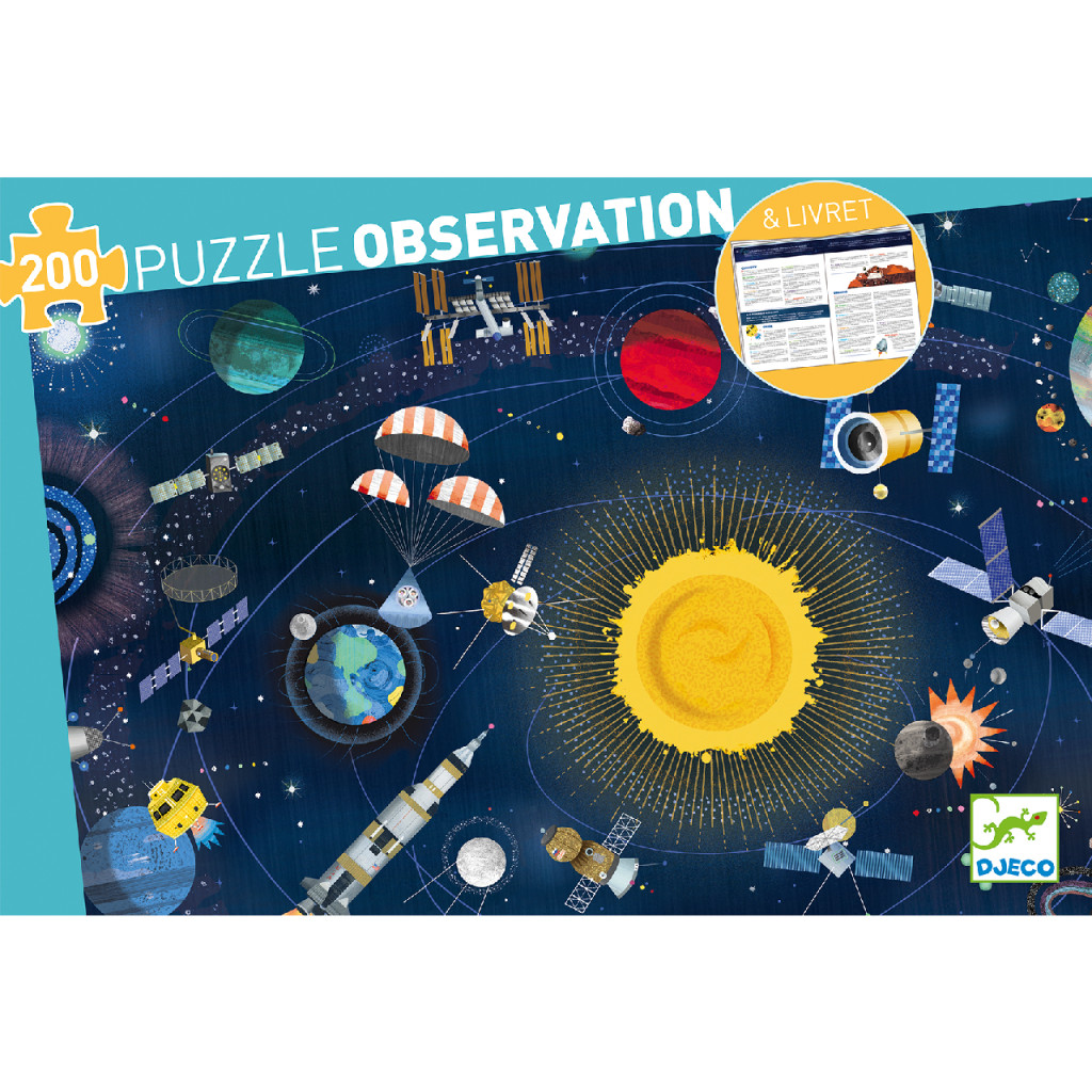 Megfigyeltető puzzle - A világűr, 200 db-os - The space + booklet – alternatív kép 1