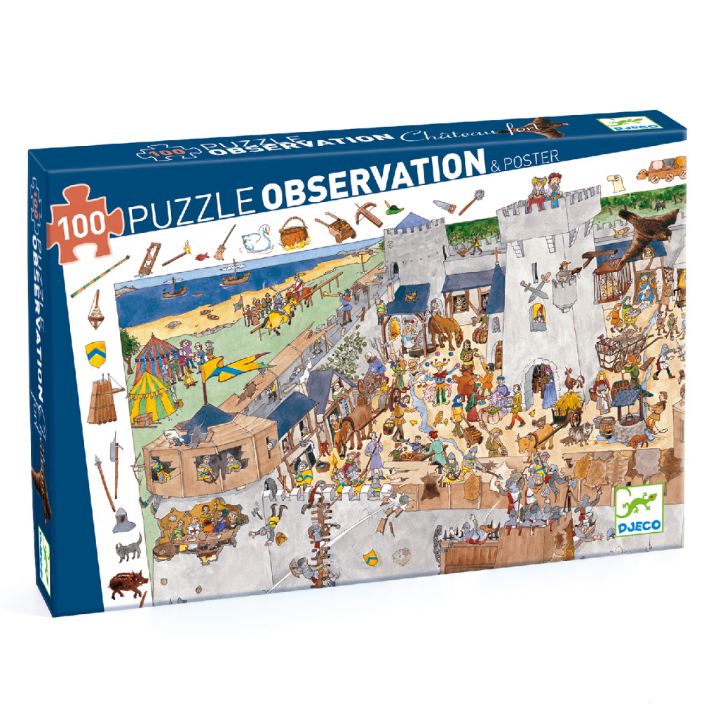Megfigyeltető puzzle - Bevehetetlen vár, 100 db-os - Fortified castle – fő nézet