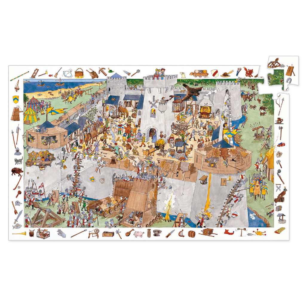 Megfigyeltető puzzle - Bevehetetlen vár, 100 db-os - Fortified castle – alternatív kép 2