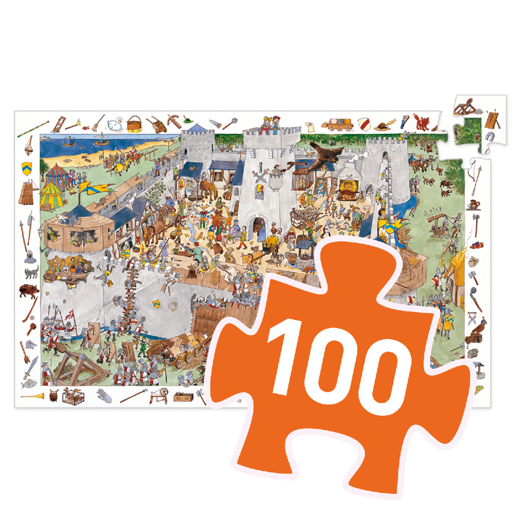 Megfigyeltető puzzle - Bevehetetlen vár, 100 db-os - Fortified castle – alternatív kép 3