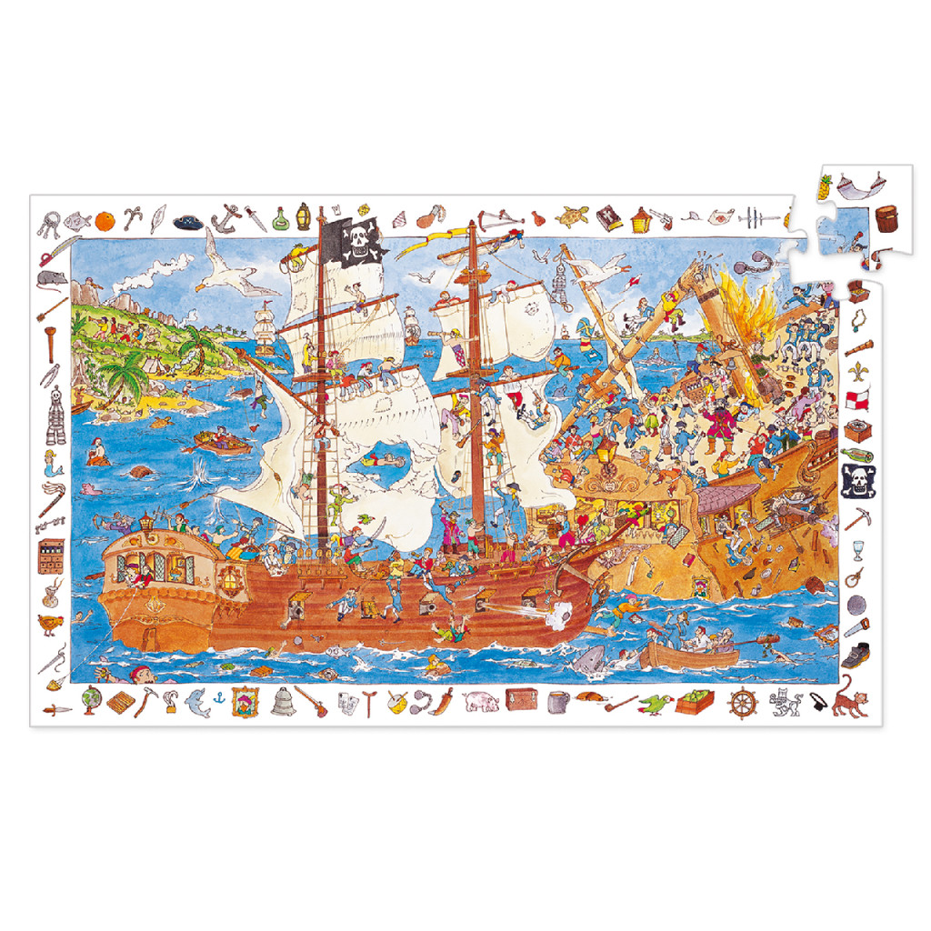 Megfigyeltető puzzle - Kalózok, 100 db-os - Pirates – alternatív kép 2