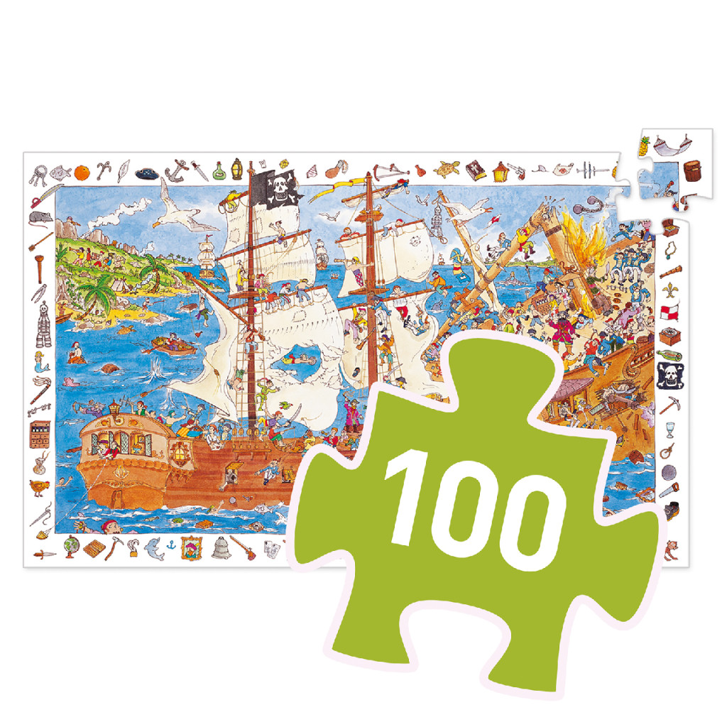 Megfigyeltető puzzle - Kalózok, 100 db-os - Pirates – alternatív kép 3