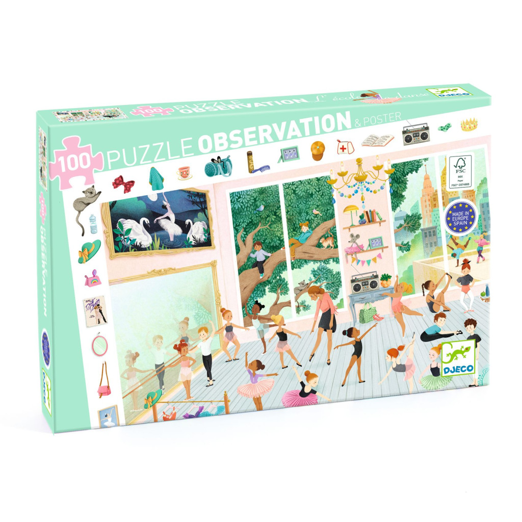 Megfigyeltető puzzle - Balett iskola, 100 db-os - The dance school – fő nézet