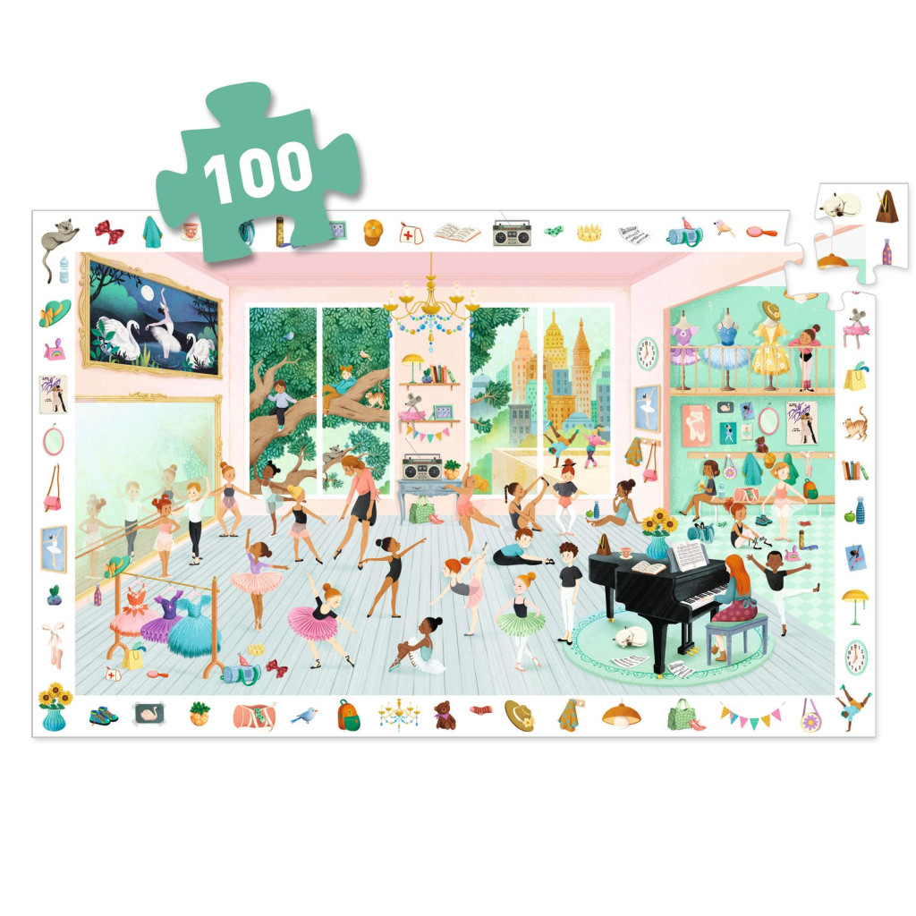 Megfigyeltető puzzle - Balett iskola, 100 db-os - The dance school – alternatív kép 1