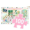 Djeco Megfigyeltető puzzle - Balett iskola, 100 db-os - The dance school, 6–8 év, Többszínű