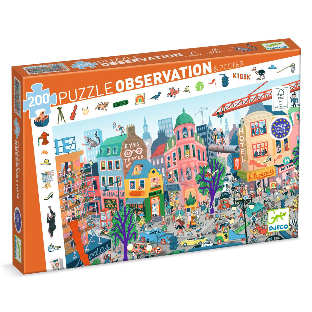 Megfigyeltető puzzle - A város, 200 db-os - The city – fő nézet