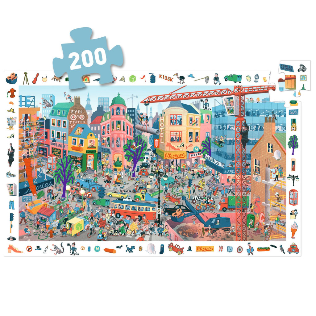 Megfigyeltető puzzle - A város, 200 db-os - The city – alternatív kép 1
