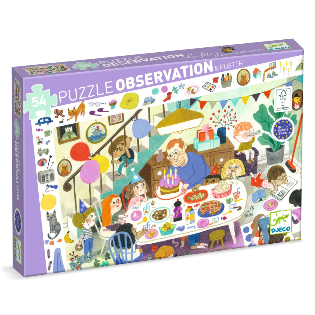 Megfigyeltető puzzle - Szülinapi parti, 54 db-os - Birthday Party – fő nézet