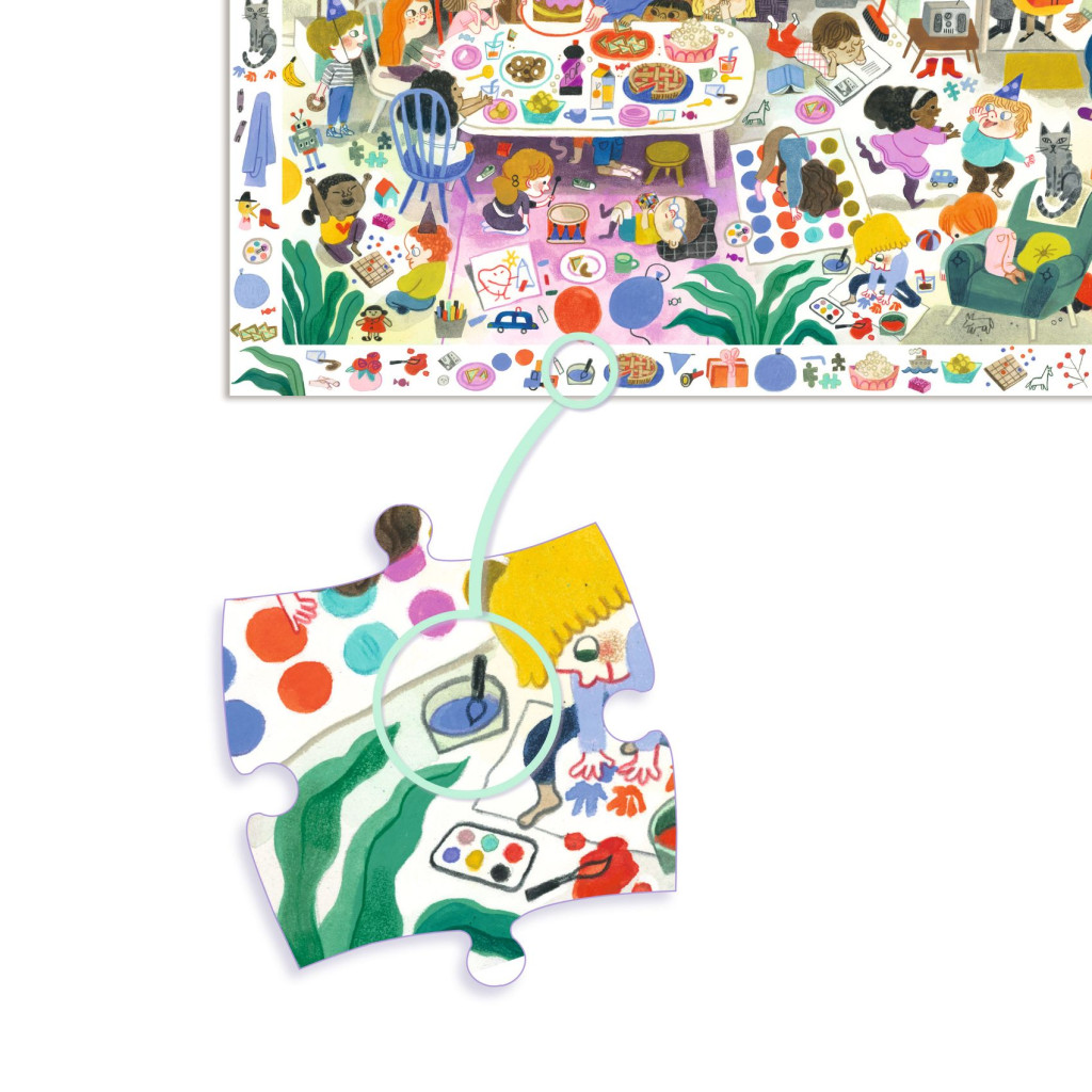Megfigyeltető puzzle - Szülinapi parti, 54 db-os - Birthday Party – alternatív kép 2
