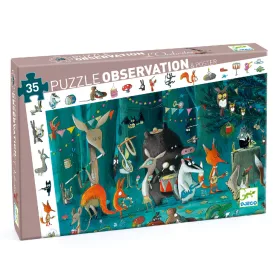 Djeco Megfigyeltető puzzle - Zenekar, 35 db-os - The orchestra, 6–8 év, Többszínű