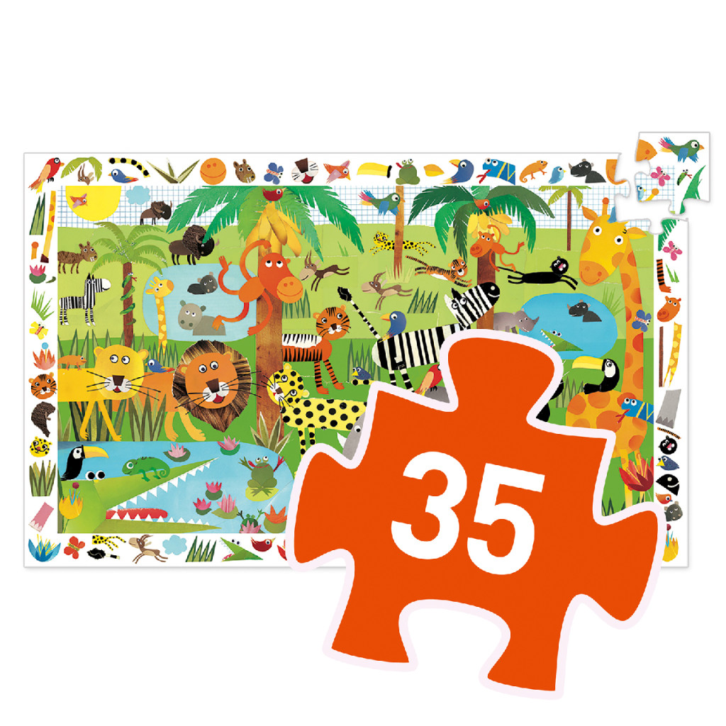 Megfigyeltető puzzle - Dzsungel, 35 db-os - Jungle – alternatív kép 3