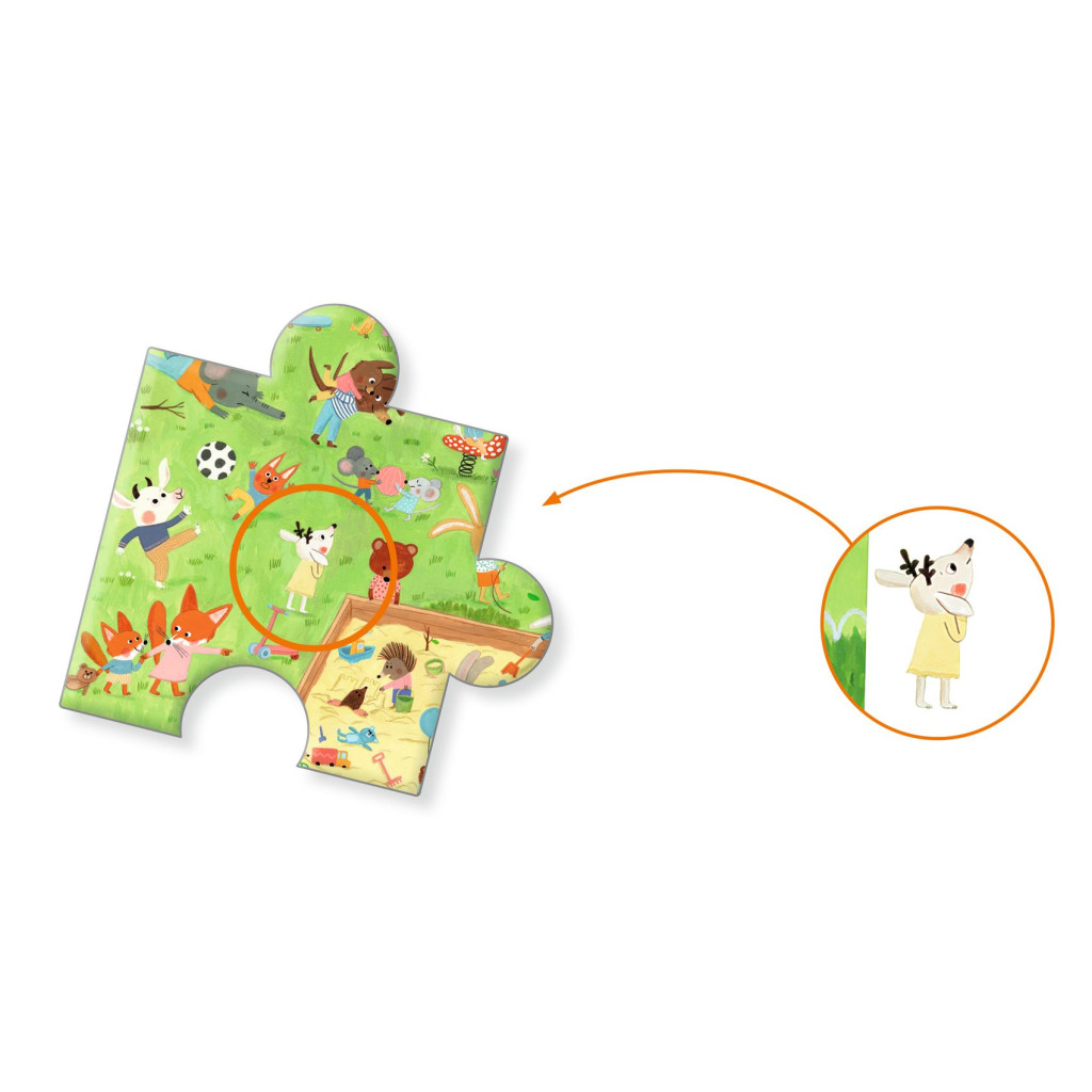 Megfigyeltető puzzle - Kisbarátok a kertben, 35 db-os - Little friends' garden – alternatív kép 3