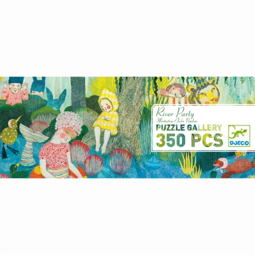 Djeco Művész puzzle - Folyóparti piknik, 350 db-os - River Party, 6–8 év, Többszínű