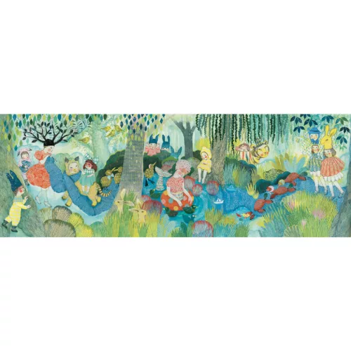 Djeco Művész puzzle - Folyóparti piknik, 350 db-os - River Party, 6–8 év, Többszínű