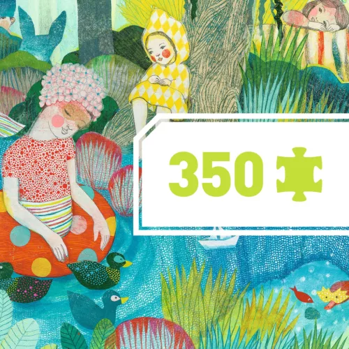Djeco Művész puzzle - Folyóparti piknik, 350 db-os - River Party, 6–8 év, Többszínű