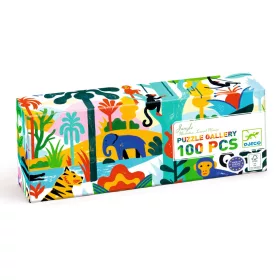 Djeco Művész puzzle - Dzsungel, 100 db-os - Jungle, 6–8 év, Többszínű