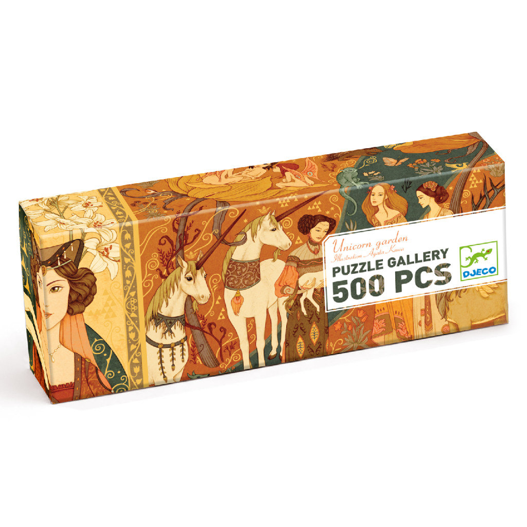 Művész puzzle - Egyszarvú és a hölgy, 500 db-os - Unicorn lady – fő nézet