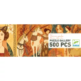 Djeco Művész puzzle - Egyszarvú és a hölgy, 500 db-os - Unicorn lady, 12–15 év, Többszínű
