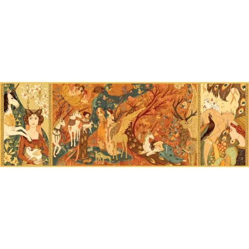 Djeco Művész puzzle - Egyszarvú és a hölgy, 500 db-os - Unicorn lady, 12–15 év, Többszínű