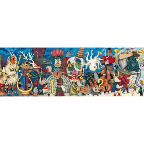 Djeco Művész puzzle - Fantasztikus zenekar, 500 db-os - Fantasy Orchestra, 12–15 év, Többszínű