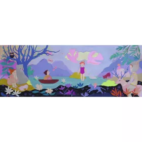 Djeco Művész puzzle - Gyermekek tava - Children's lake, 6–8 év, Többszínű